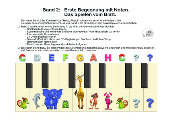 "Hello, Piano!" Band 2, Teil 1 mit CD, deutsche Fassung